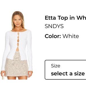 Revolve White Women’s Ribbed Button-Front Top